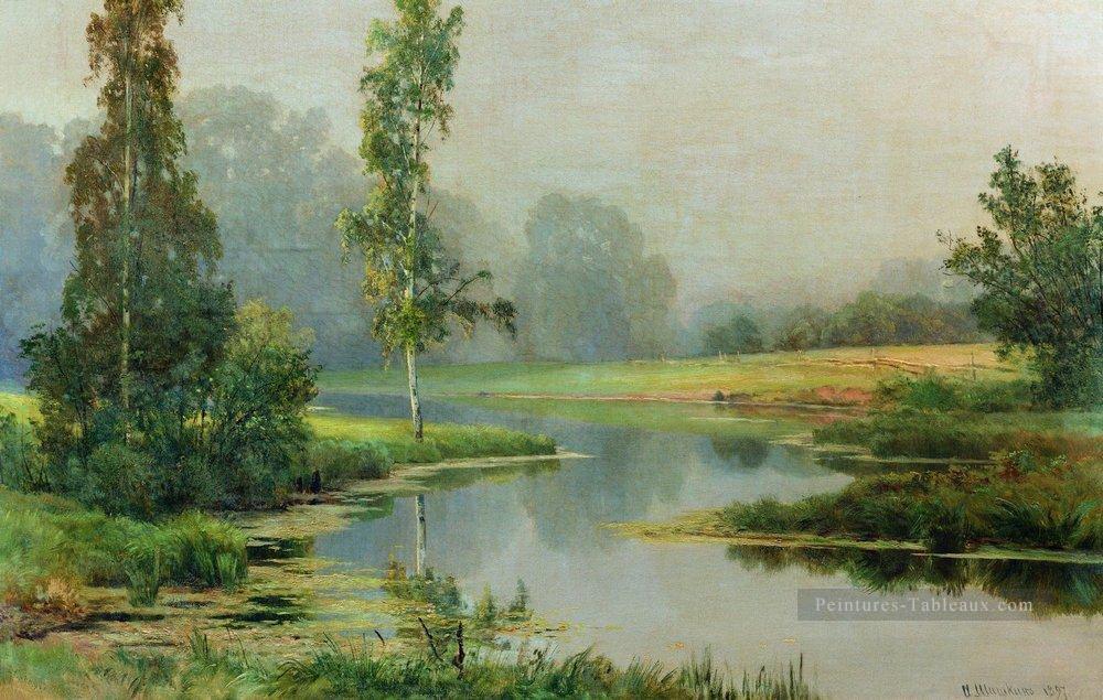 matin brumeux 1897 paysage classique Ivan Ivanovich Peintures à l'huile